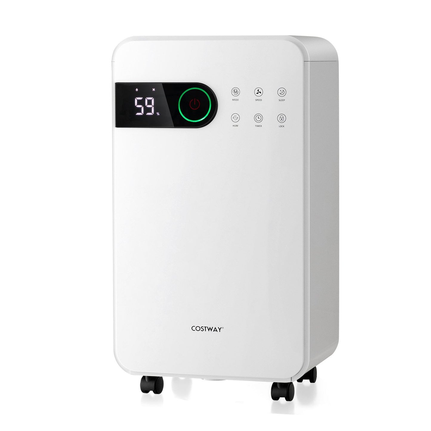 32 Pints Dehumidifier with Sleep Mode and 24H Timer for Home Basement, White