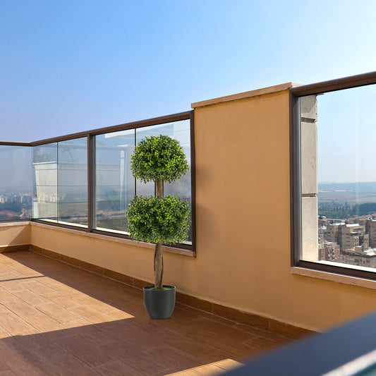 40 Inch Artificial Boxwood Topiary Ball Tree for Front Porch Patio Home, Green Faux Plants Green at Gallery Canada