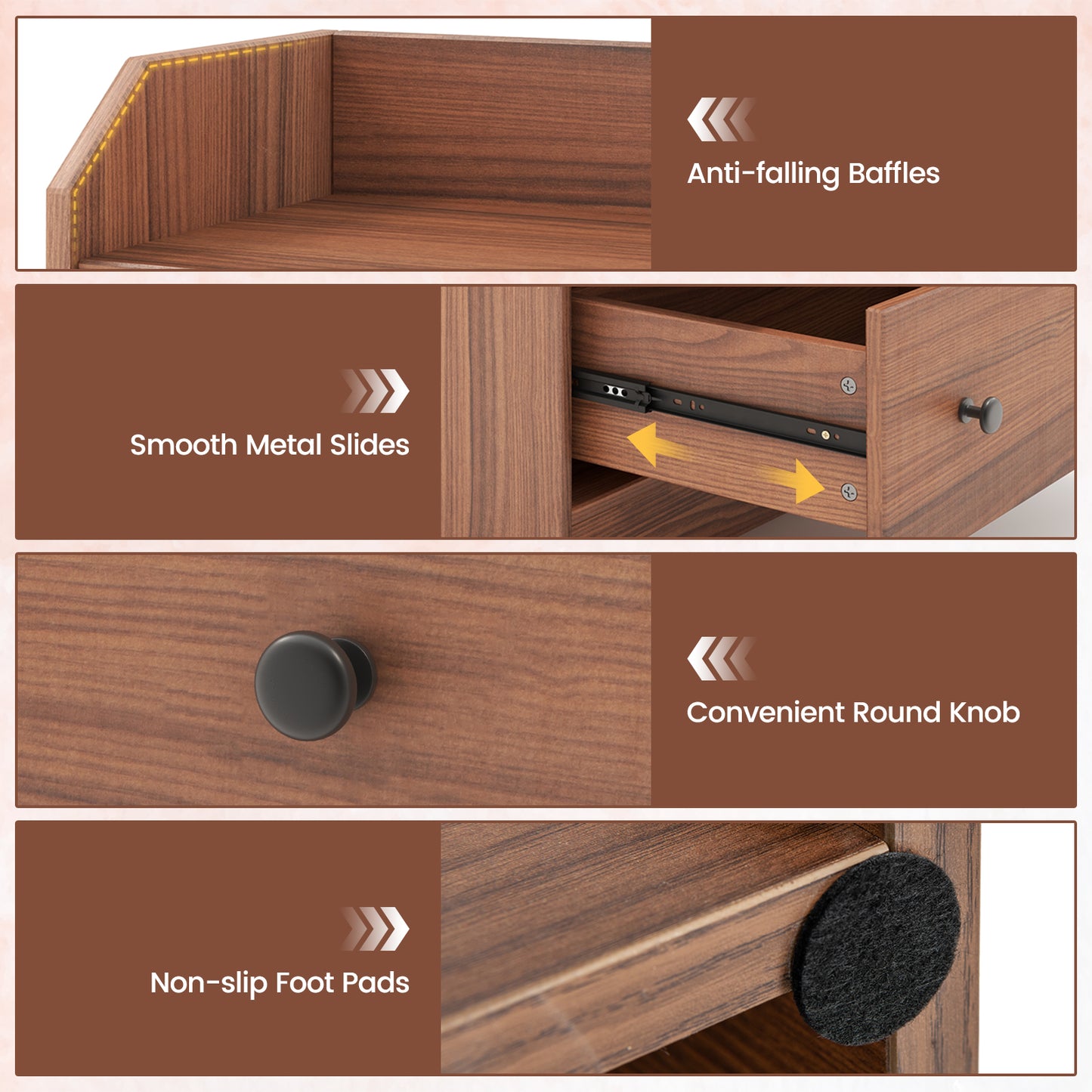 Modern Storage Dresser with Anti-toppling Device, Walnut Dressers & Chests at Gallery Canada