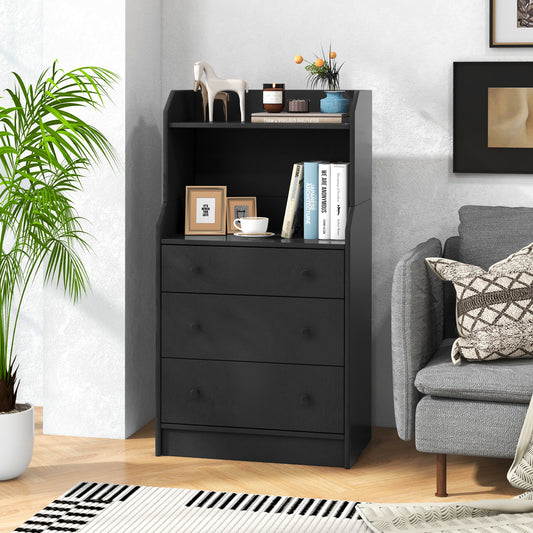 Modern Storage Dresser, Anti-Toppling Device, Black Dressers & Chests Black at Gallery Canada