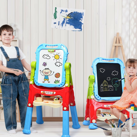 Kids Art Easel, Magnetic Double Sided Board, Blue Art Easels Blue at Gallery Canada