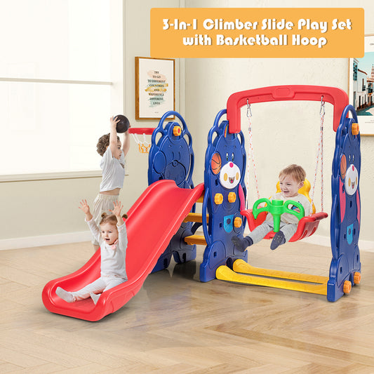 3-In-1 Toddler Climber Swing Playset, Multicolor Swing & Playsets Multicolor at Gallery Canada