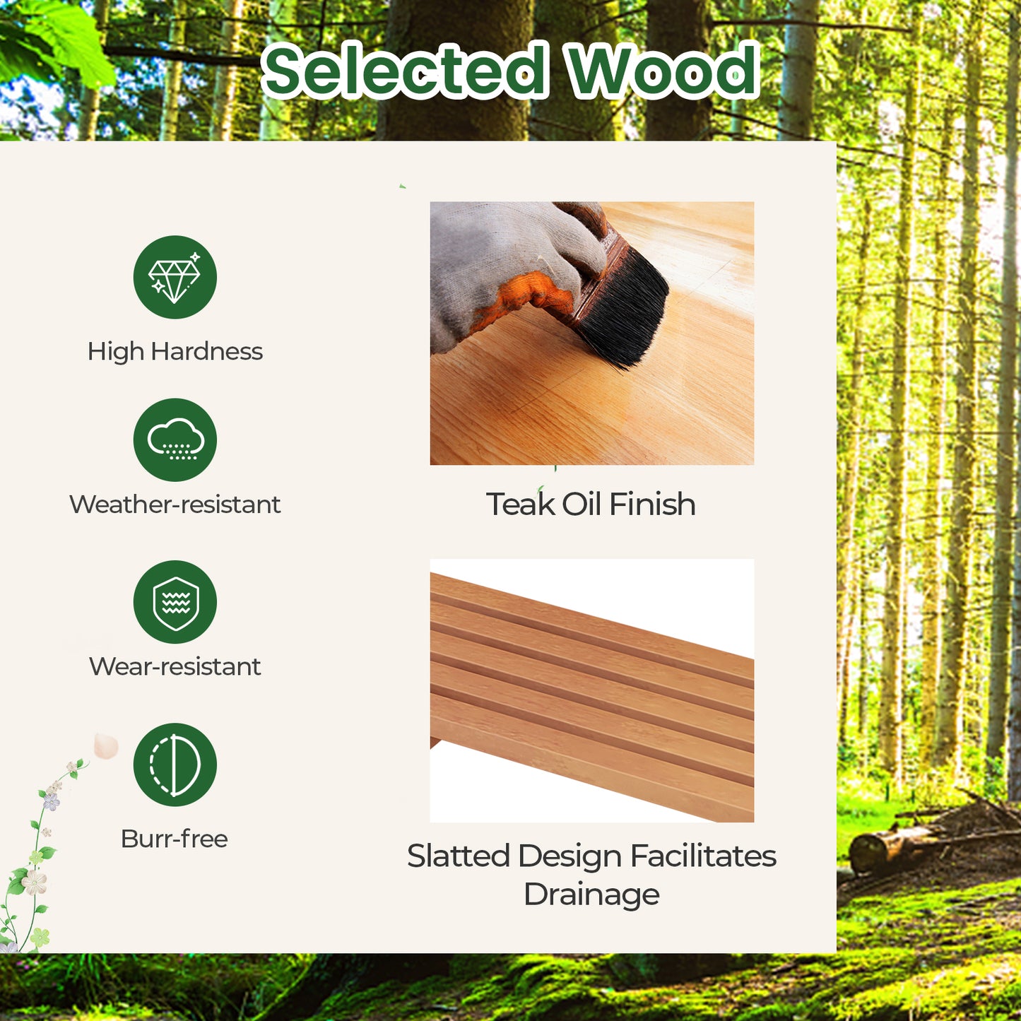 Folding Garden Potting Bench with 2-tier Storage Shelves and Teak Oil Finish for Garden Yard Balcony, Natural Potting Benches & Tables at Gallery Canada