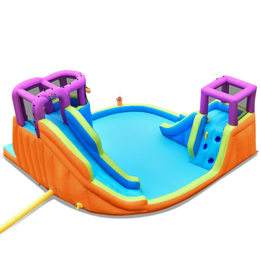 6-in-1 Inflatable Dual Water Slide Bounce House Without Blower at Gallery Canada