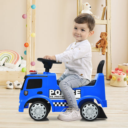 Mercedes Benz Kids Ride On Push Licensed Police Car, Blue