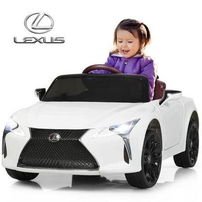 Lexus LC500 Licensed Kids 12V Ride Remote Control Electric Vehicle, White