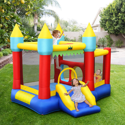 Inflatable Bounce Slide Jumping Castle Without Blower Bounce House Blue, red, yellow, green at Gallery Canada