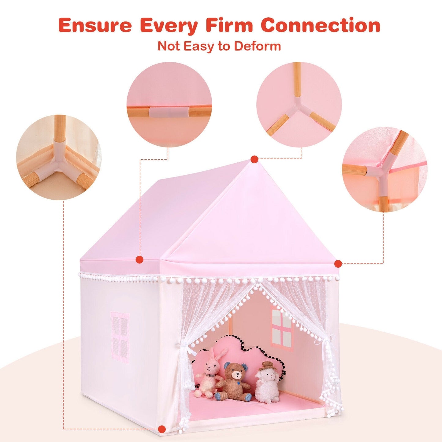 Kids Play Tent, Large, With Mat, Pink Play Tents & Playhouse at Gallery Canada
