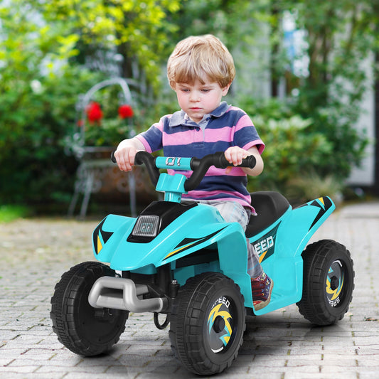 6V Kids Electric ATV, 4 Wheels Ride-On Toy, Blue Powered Ride On Toys Blue at Gallery Canada