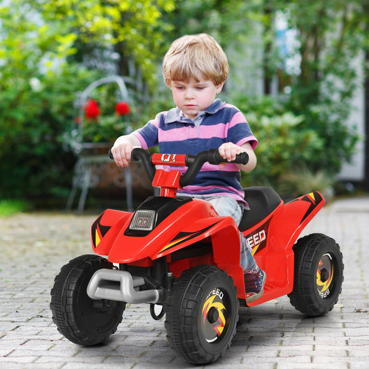 6V Kids Electric ATV, 4 Wheels Ride-On Toy, Red Powered Ride On Toys Red at Gallery Canada
