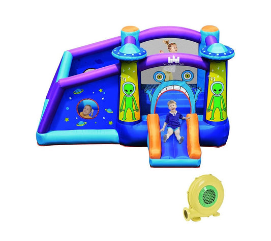 Inflatable Alien Style Kids Bouncy Castle with 480W Air Blower, Multicolor at Gallery Canada