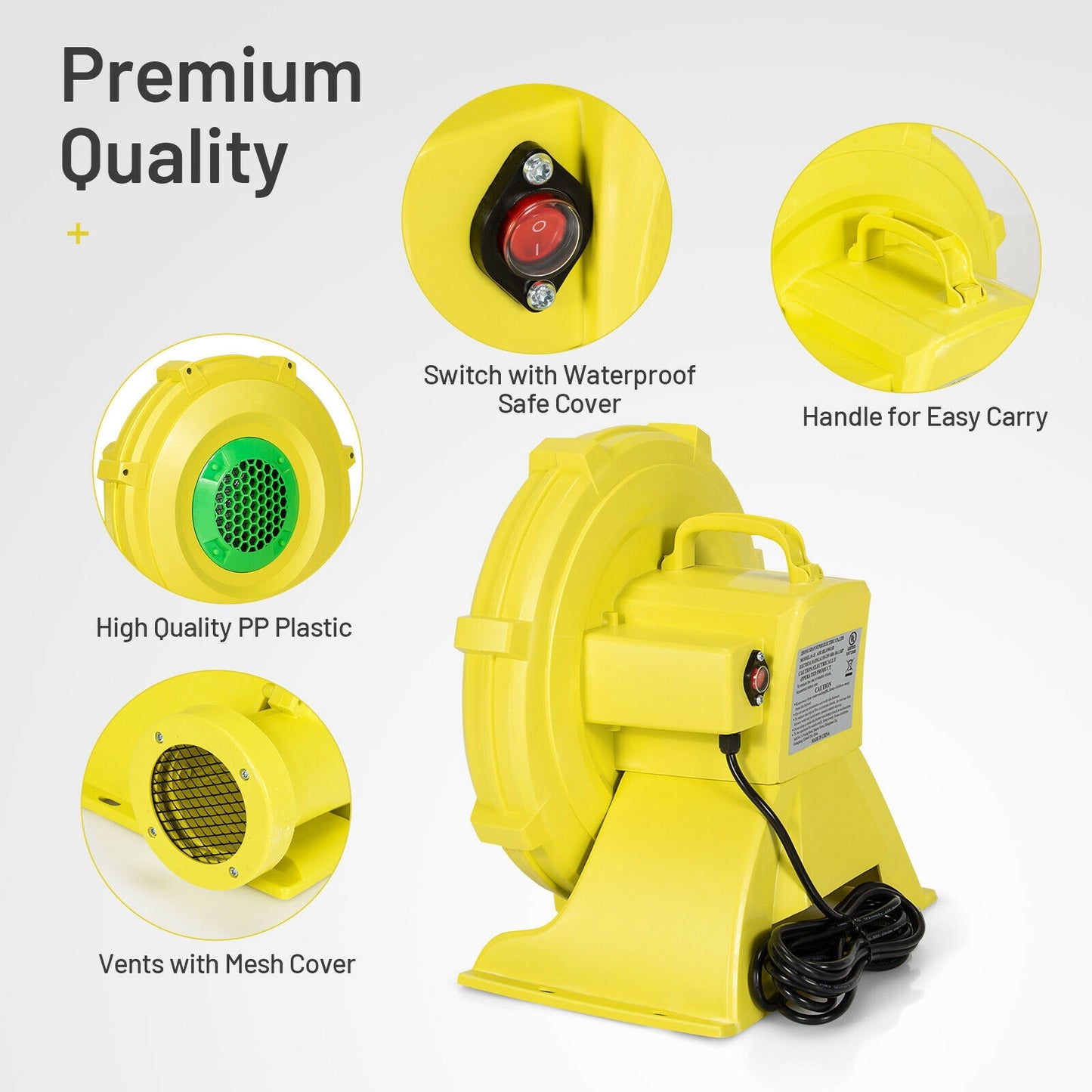 1100W Air Blower For Inflatable Bounce House, Yellow Air Blowers at Gallery Canada