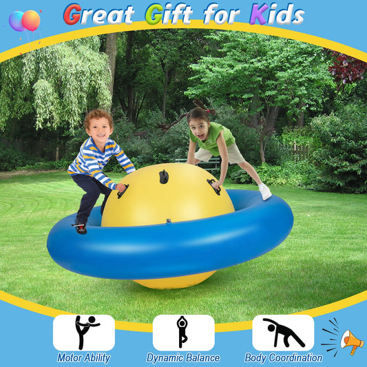 7.5 Foot Inflatable Dome Rocker Bouncer, 6 Handles, Blue Toy Sports Blue at Gallery Canada