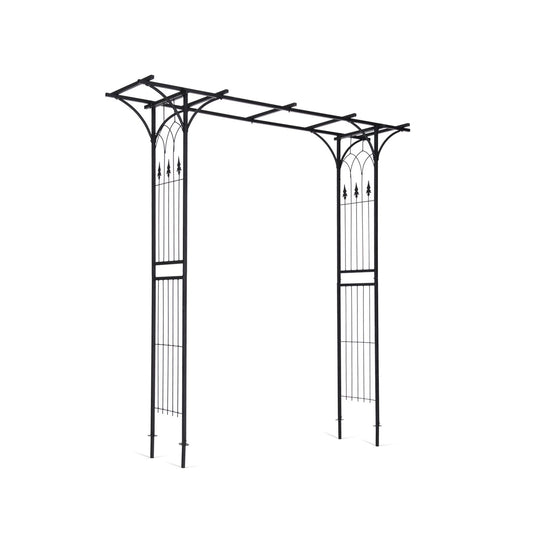 81 x 20 Inch Metal Garden Arch for Various Climbing Plant, Black at Gallery Canada