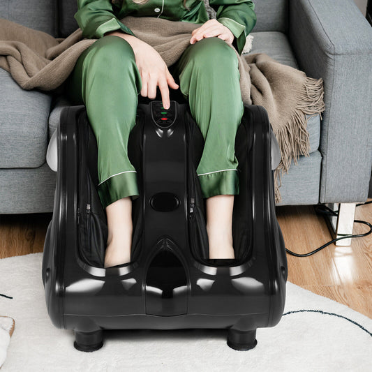 Foot And Calf Massager With Heat, Vibration, Deep Kneading, Shiatsu, Black Foot Massager Black at Gallery Canada