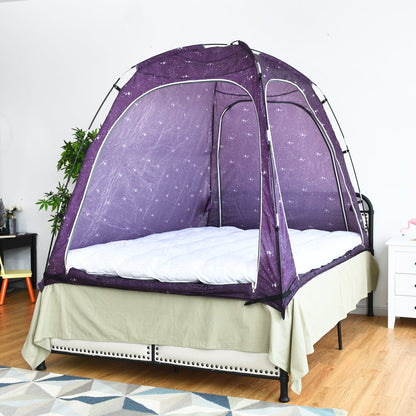 Bed Tent Indoor Privacy Play Tent on Bed with Carry Bag, Purple at Gallery Canada