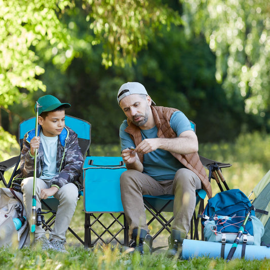 Portable Folding Camping Canopy Chair With Cup Holder, Blue Camping Furniture Blue at Gallery Canada