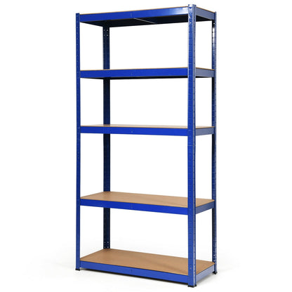 72 Inch Storage Rack with 5 Adjustable Shelves for Books Kitchenware, Navy at Gallery Canada