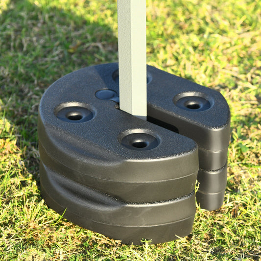 Set Of 8 Canopy Weights, 40lbs Weight Plate Kit, Black