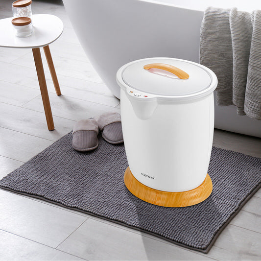 Towel Warmer Bucket With Fragrance Holder, Auto Shut, White Massage White at Gallery Canada