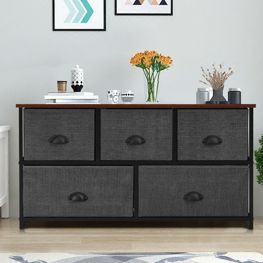 Wood Dresser Storage Unit, Side Table Display Organizer, Gray Dressers & Chests Gray at Gallery Canada
