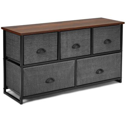 Wood Dresser Storage Unit Side Table Display Organizer, Gray at Gallery Canada