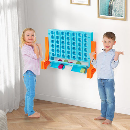 Jumbo 4-to-Score Connect Game Set with Carrying Bag and 42 Coins, Orange