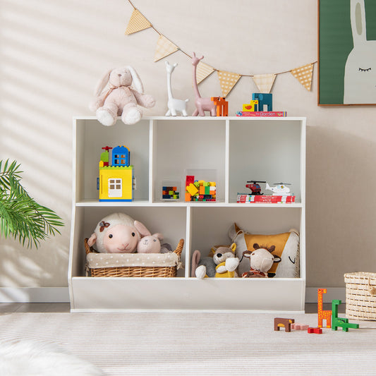 5-Cube Wooden Kids Toy Storage Organizer, White Kids Storage White at Gallery Canada