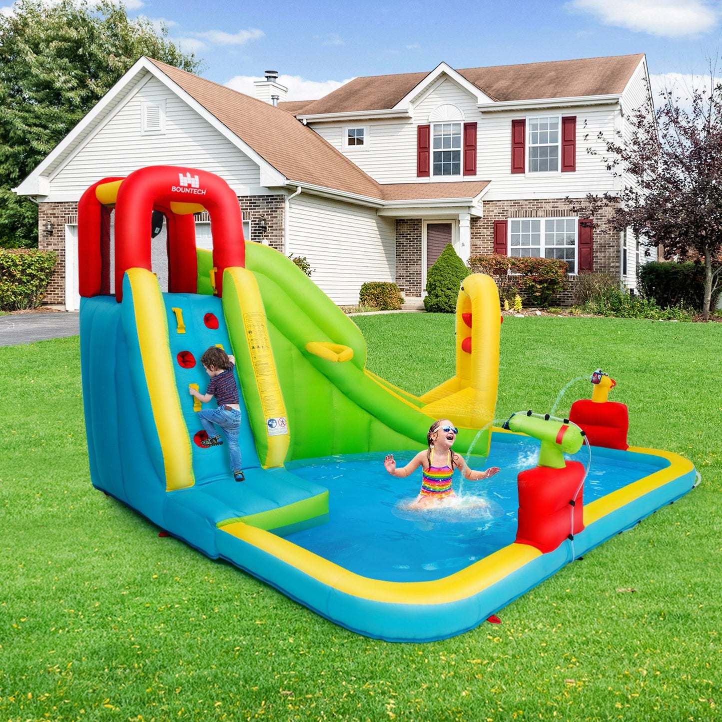 Outdoor Inflatable Water Bounce House with 480W Blower at Gallery Canada