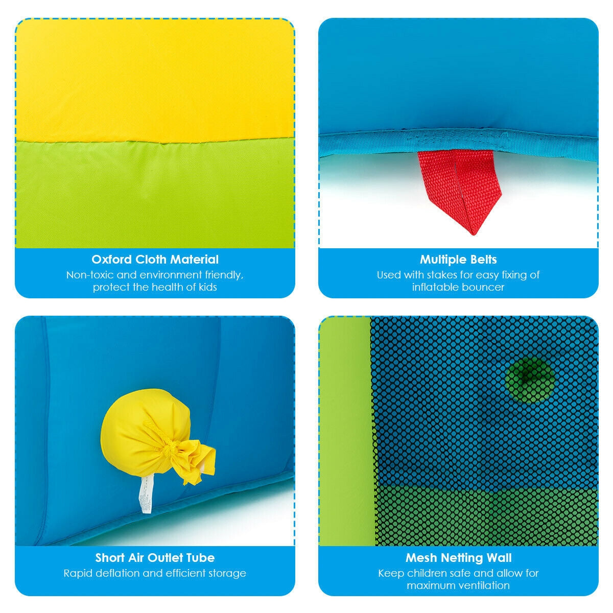 Inflatable Bounce House Water Slide Jump Bouncer Without Blower