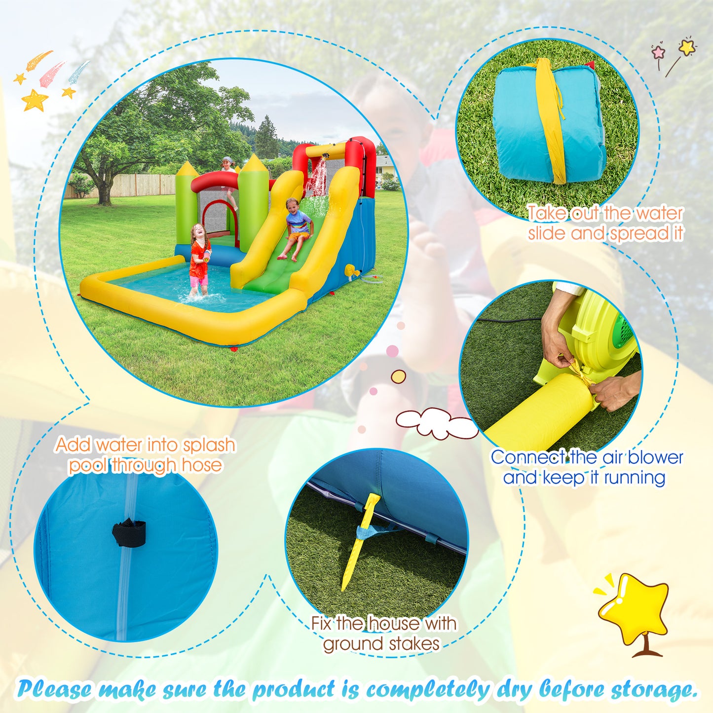 Outdoor Inflatable Bounce House, 480 W Blower Bounce House at Gallery Canada