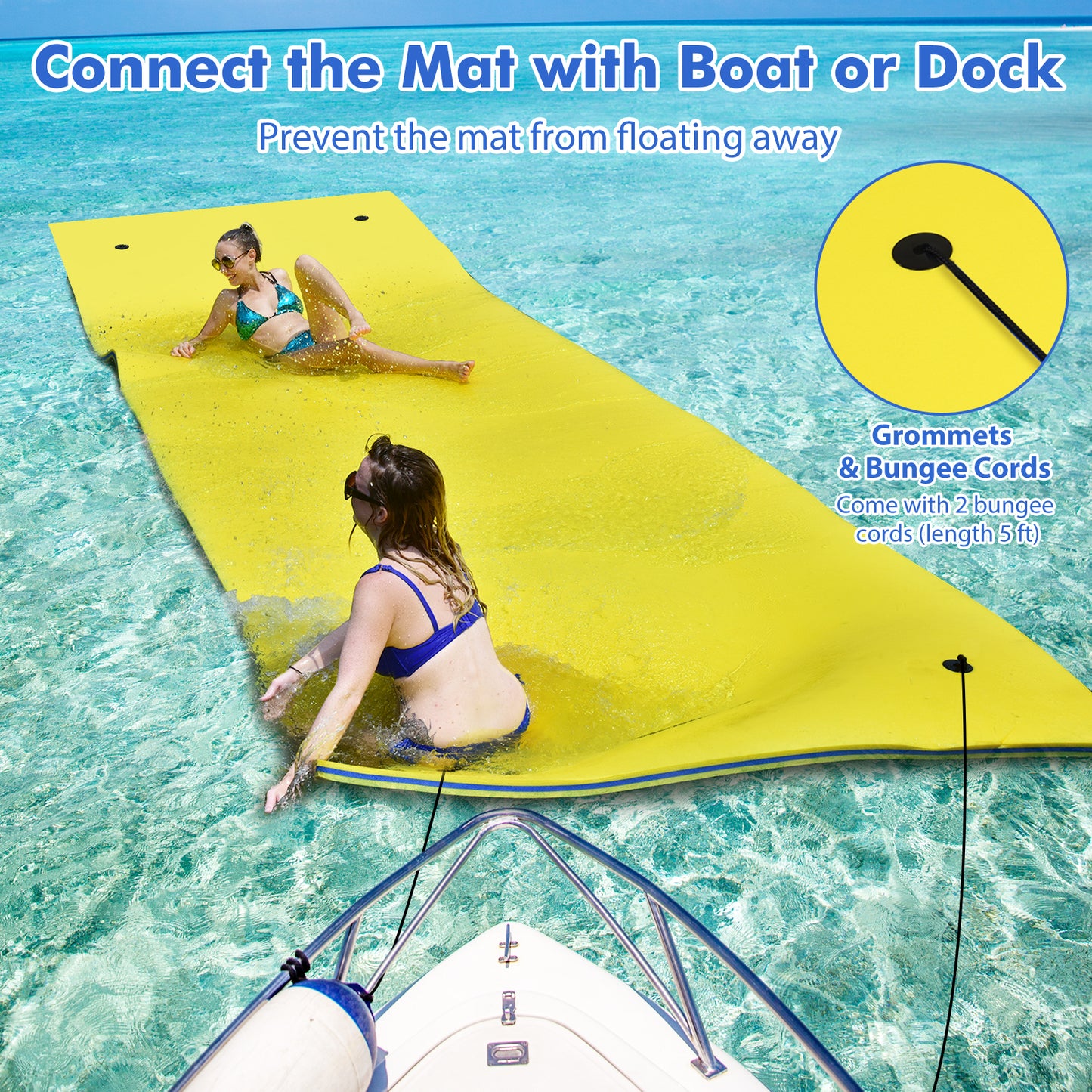 3 Layer Floating Water Pad Foam Mat, Yellow Swimming at Gallery Canada