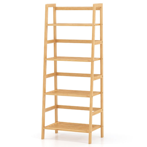 47.5 Inch 4-Tier Multifunctional Bamboo Bookcase Storage Stand Rack, Natural