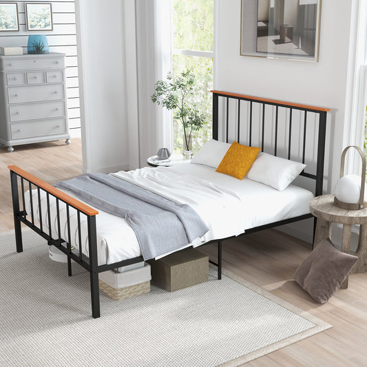 Full Queen Bed Frame With Headboard, Footboard, Full Size, Black Simple Bed Frame Black at Gallery Canada