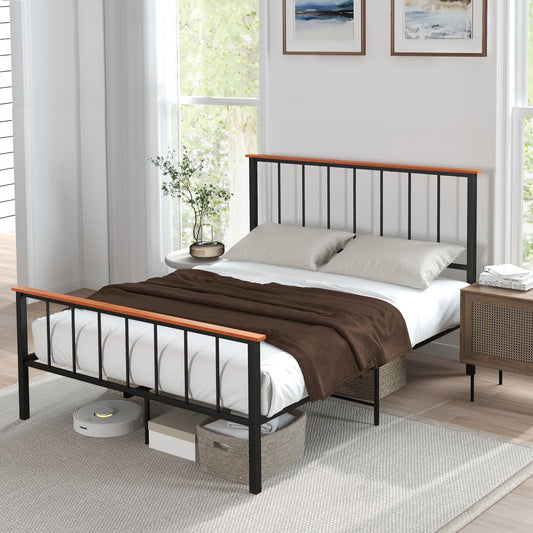 Queen Size Bed Frame With Headboard, Footboard, Black Simple Bed Frame Black at Gallery Canada