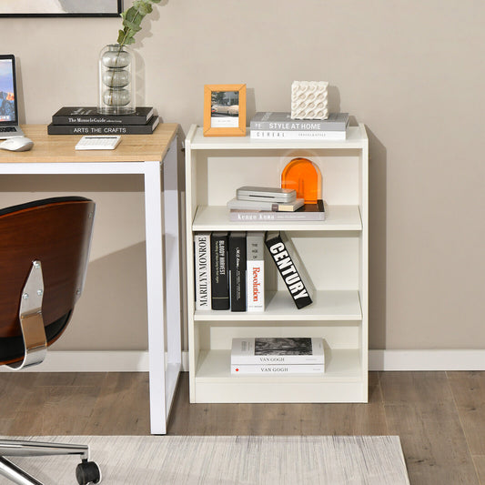 3-Tier Bookcase, Adjustable Shelves, White Bookcases White at Gallery Canada