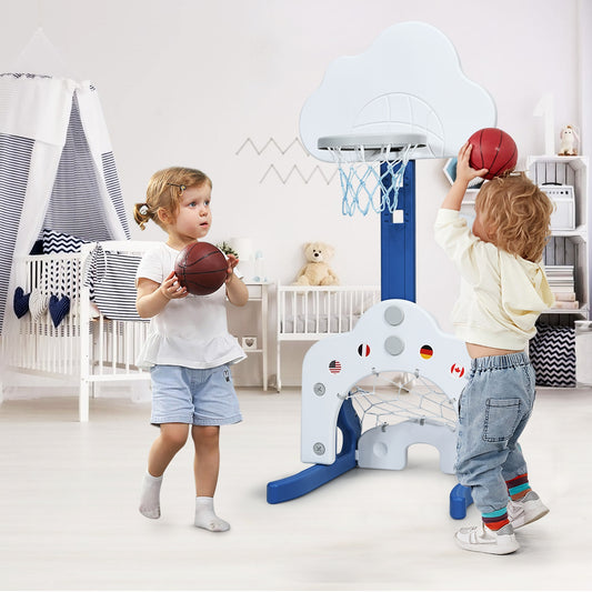 3-In-1 Kids Basketball Hoop Set, White Toy Sports White at Gallery Canada