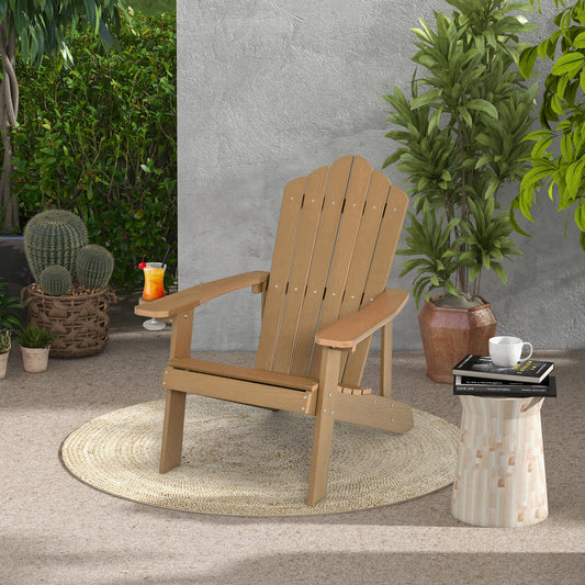 Weather Resistant HIPS Outdoor Adirondack Chair with Cup Holder, Coffee Adirondack Chairs Coffee at Gallery Canada