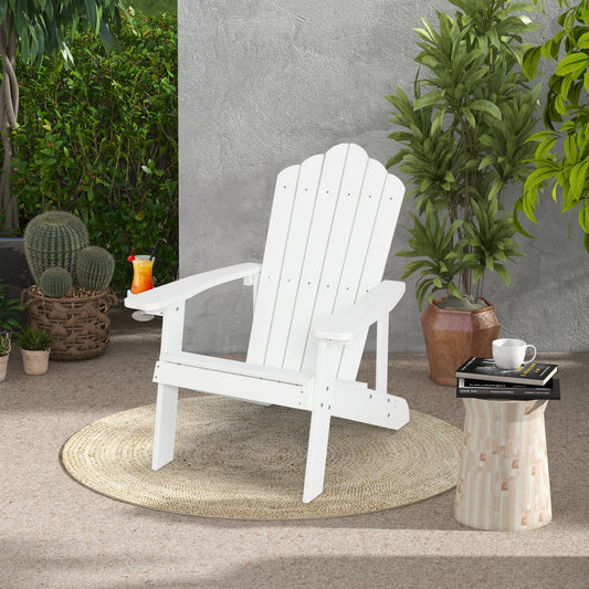 Weather Resistant HIPS Outdoor Adirondack Chair, White Adirondack Chairs White at Gallery Canada