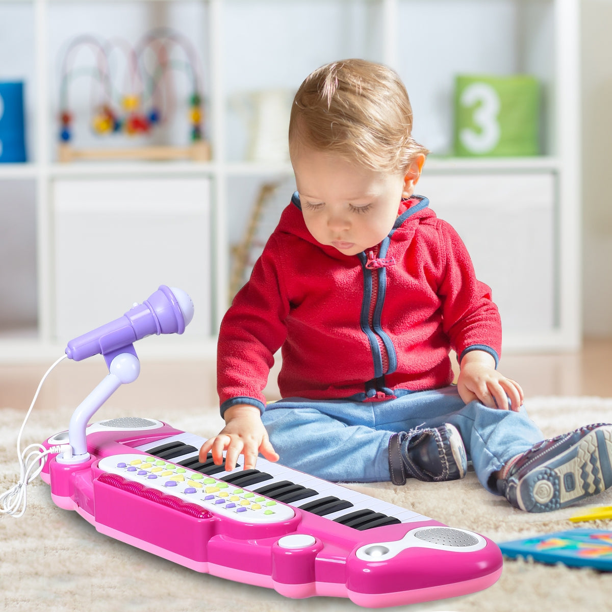 37 Key Electronic Keyboard, Kids Toy Piano, Blue Musical Toys at Gallery Canada