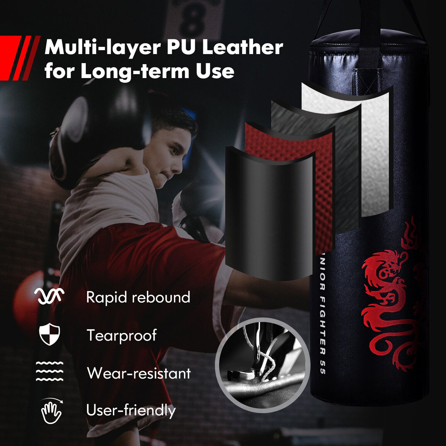 5 Pieces 40Lbs Boxing Set, Jump Rope, Gloves, Black Boxing & Martial Arts at Gallery Canada