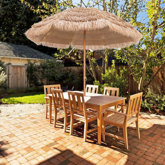 7.2 Feet Thatched Tiki Umbrella, Hawaiian Hula Beach Umbrella Outdoor Umbrellas Options at Gallery Canada