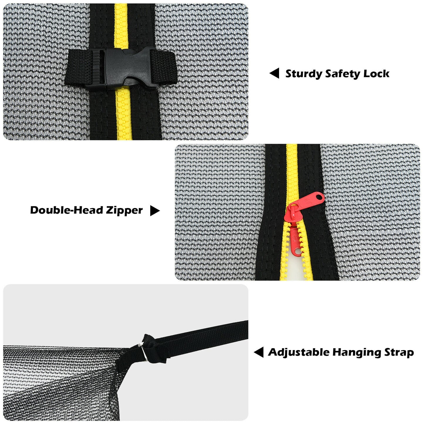 10Ft Replacement Trampoline Safety Enclosure Net, Black Trampoline Accessories at Gallery Canada