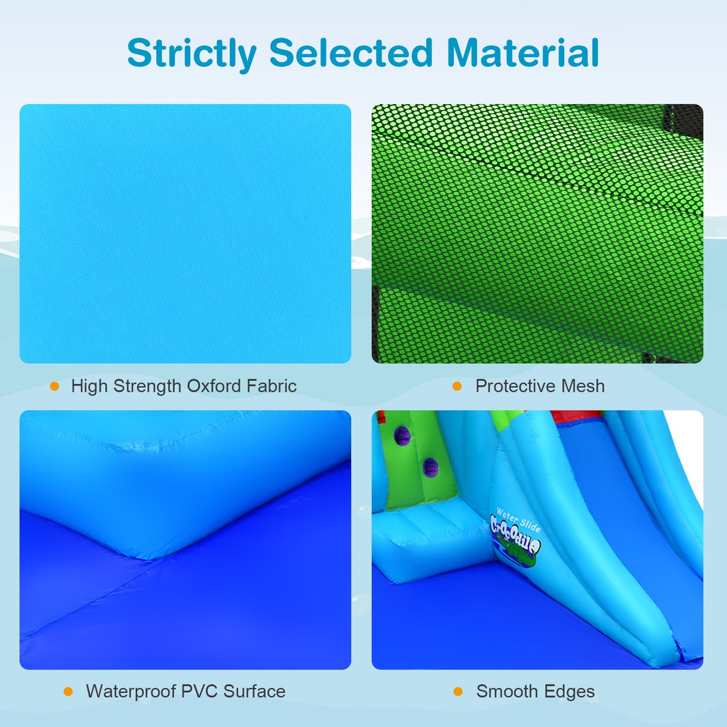 Inflatable Crocodile Water Slide, Kids Bounce Castle with 680W Blower Bounce House at Gallery Canada