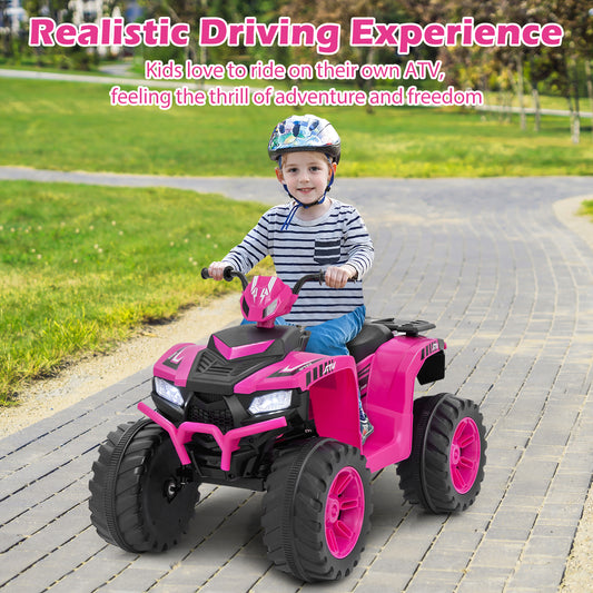 24V Kids Electric ATV, For Toddlers 3-8 Years, Pink Powered Ride On Toys Pink at Gallery Canada