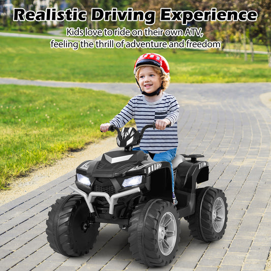 24V Kids Ride On Electric ATV, Wireless, Toddlers 3-8 Years, Black Powered Ride On Toys Black at Gallery Canada