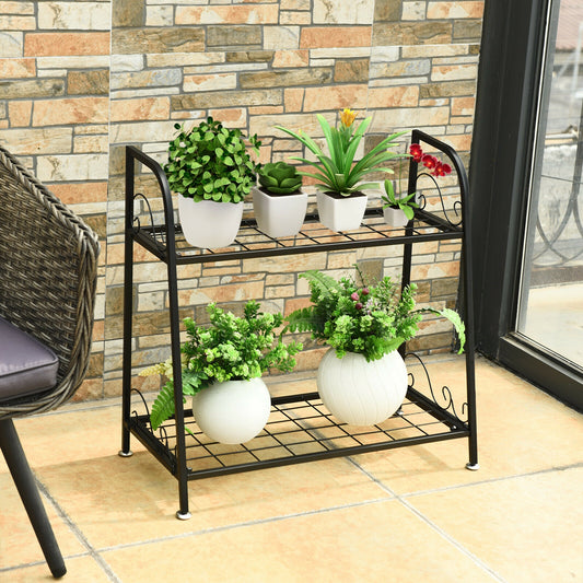 2-Tier Patio Metal Plant Stand Plant Stands Options at Gallery Canada