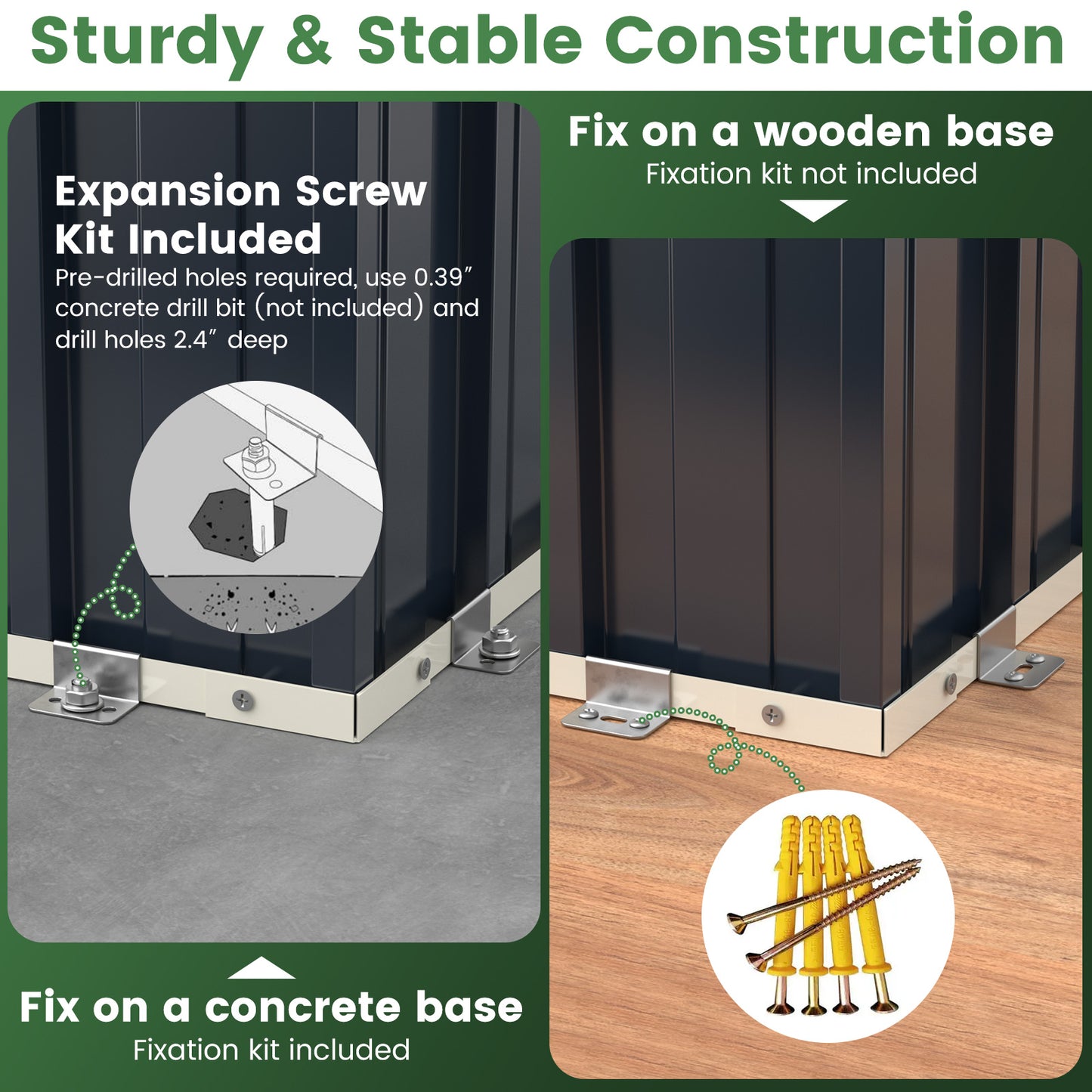 Metal Outdoor Storage Shed, 7.5 x 6.3 FT, Lockable Door, Gray