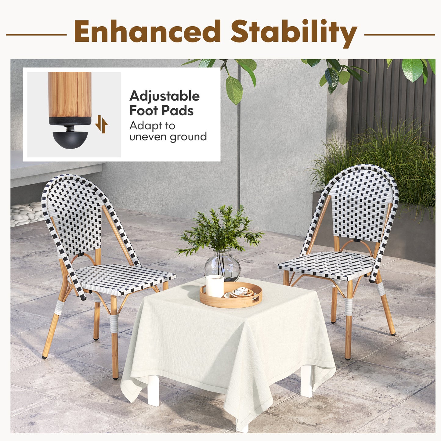 French Bistro Chair Set, 2 Chairs, White Patio Dining Chairs at Gallery Canada