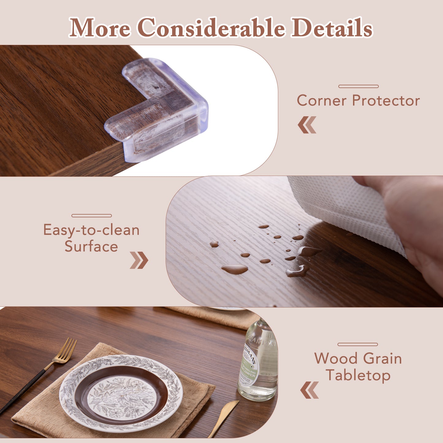 5 Piece Dining Table Set for 4-6 with 2 Benches & 2 Stools for Kitchen Dining Room, Walnut Dining Room Sets at Gallery Canada